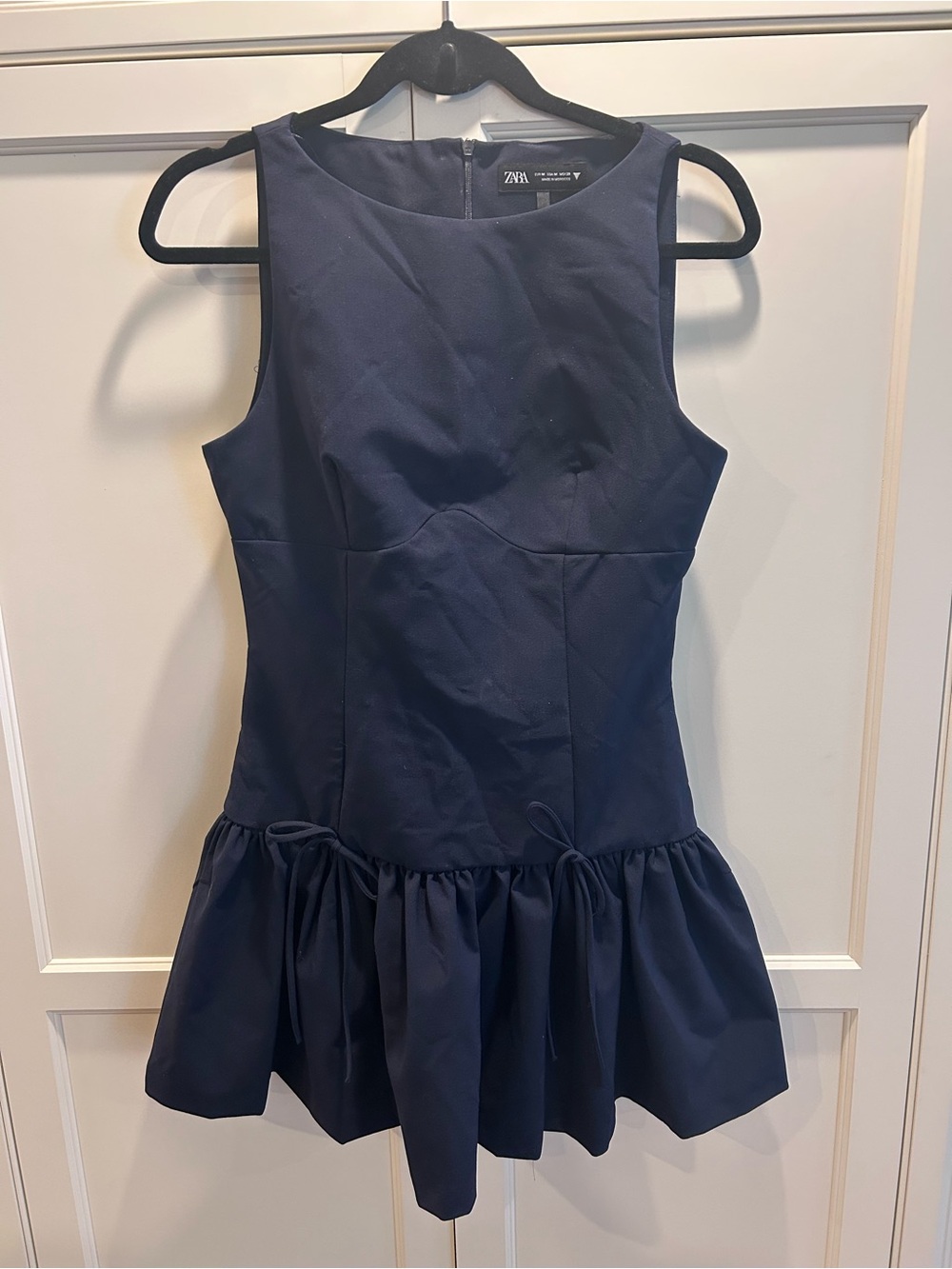 Zara NWT Girl’s Navy Sleeveless Drop-Waist Party Dress, Medium